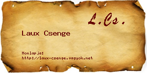 Laux Csenge névjegykártya